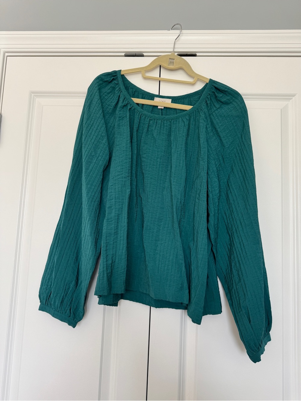 LOFT Women’s Emerald Green Blouse Size Large New with Tags